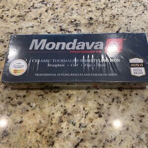 Mondava Professional Ceramic Tourmaline Flat Iron Hair Straightener-New in Box